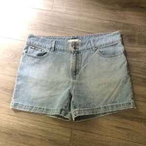 vintage tommy hilfiger shorts high rise light wash size 14 jean mom 4.5 inseam
